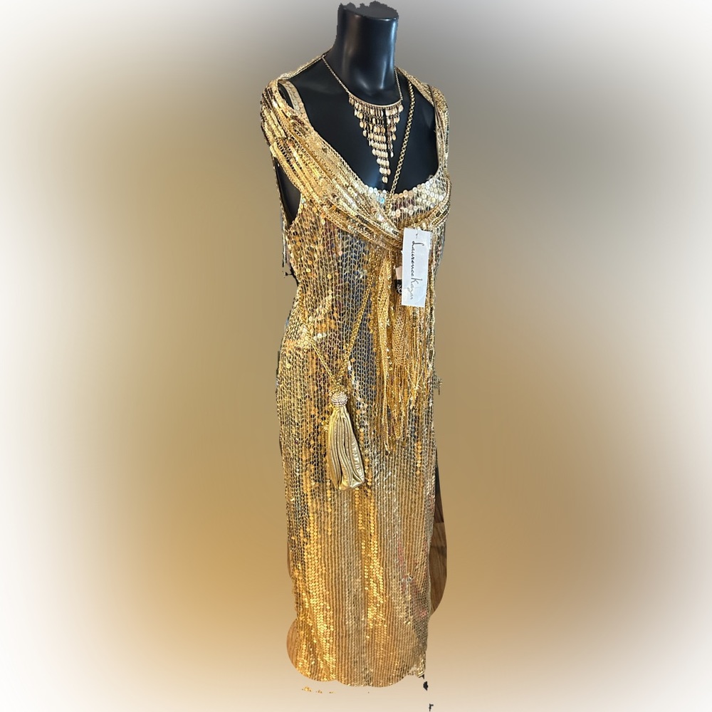 Large Gold Evening Dress